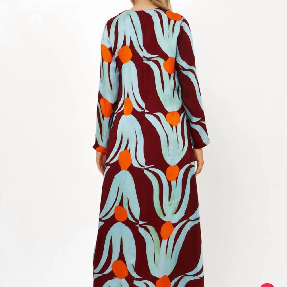 Oliphant long sleeve shift dress tulip orange - Picture 3 of 3